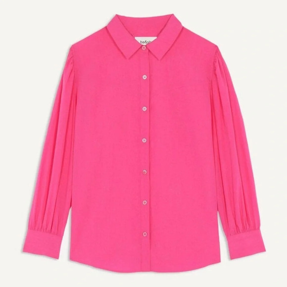 ba&sh Prasil Fuchsia Button Up Shirt - Picture 2 of 11